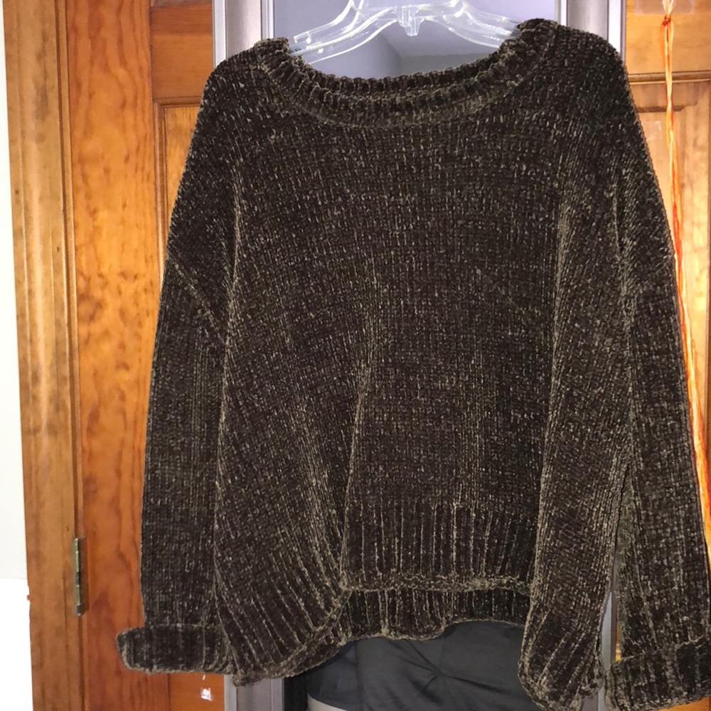Olive Green Chenille Sweater